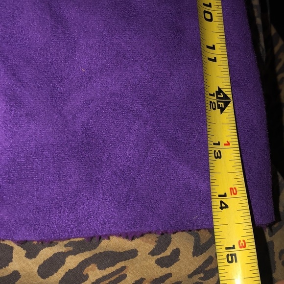 Chico’s size 12 purple faux suede /shearling vest, super cute with  denim - Picture 8 of 16